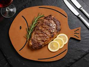 เขียงรูปทรงปลา ทำจากไม้คอมโพสิตน้ำหนักเบา ปลอดสาร BPA เขียงบาง ล้างในเครื่องล้างจานได้ สำหรับใช้ในครัว - Product Image 6