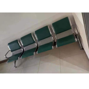 Sedie attesa a 4 posti per area pubblica in ferro placcato in metallo - Product Image 6