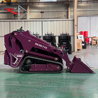 Mini-chargeuse compacte autoportée Derette V1000 pour travaux de terrassement, aménagement paysager et travaux agricoles