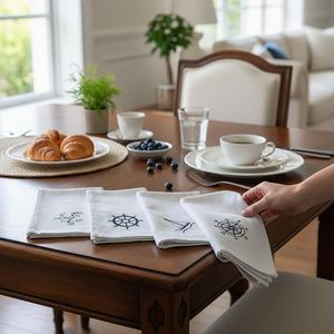 Serviettes en lin brodées, serviettes blanches, broderie <span class=keywords><strong>de</strong></span> logo, <span class=keywords><strong>serviette</strong></span> <span class=keywords><strong>de</strong></span> haute qualité, prix bas, livraison directe d'usine - Product Image 3