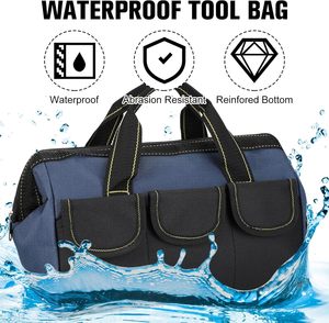 Bolsa organizadora de herramientas de electricista grande con muestra gratis, bolsa de herramientas resistente al agua, bolsa de almacenamiento anticaída con múltiples bolsillos - Product Image 4