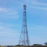 Tour de télécommunication à auto-antenne en treillis angulaire à pylône en acier à 4 pattes du fabricant