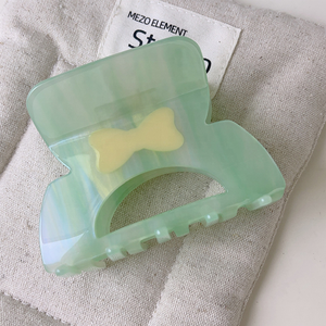 Venta al por mayor Bowknot Hair Claw Clip nueva moda elegante geométrico hueco gradiente ecológico acetato pinzas para el cabello para mujeres - Product Image 4