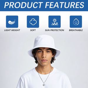 Cotton White <b>Hats</b> Tie Dy Bucket <b>Hat</b> Bulk Men and <b>Women</b> Suitable <b>for</b> <b>Beach</b> Fishing Outdoor Camping Everyday Wear - Product Image 3