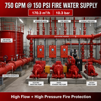 Ensemble de pompe à incendie électrique diesel 750 GPM 150 PSI avec pompe jockey pour la protection incendie haute pression