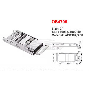 אבזם וילון משאית מתכוונן מפלדת אל-חלד 2 אינץ' 1360 ק\\\"ג, אבזם אקסצנטרי ומעוגל, עובי 2 מ\\\"מ, דגם OCB4706 - Product Image 5