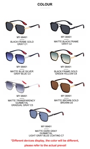 Occhiali da <span class=keywords><strong>Sole</strong></span> Partagas all'Ingrosso, alla Moda, con Logo Personalizzato, Montatura Quadrata a Doppio Ponte, Cerniera a Molla, Protezione UV400, per Uomo - Product Image 6