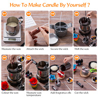 Fournitures de cire d'abeille adaptées aux débutants Kits de fabrication de bougies bricolage pour les mariages de Noël Diwali Halloween Pâques et l'école secondaire-Vente en gros