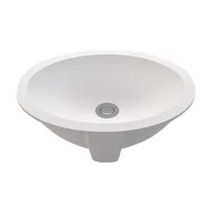 Lavabo blanc lavabo au-dessus des toilettes salle de bain petit comptoir en marbre rond éviers lavabo rond à Surface solide