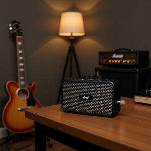 Amplificateur de guitare électrique WIND 5W noir portable à sortie mono pour lecteurs de musique, corps en plastique rectangulaire - Product Image 2