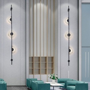 โคมไฟติดผนังสไตล์นอร์ดิก มินิมอล โพสต์โมเดิร์น โครงเหล็ก สำหรับโรงแรม บันได วิลล่า ผู้จัดการฝ่ายขาย ตกแต่งผนัง - Product Image 4