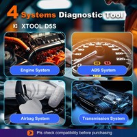 Scanner de diagnostic automobile XTOOL D5S avec 16 services de maintenance, prend en charge la réinitialisation de la voyant d'huile, EPB, SAS, DP, réinitialisation BMS, accélérateur, réinitialisation TPMS