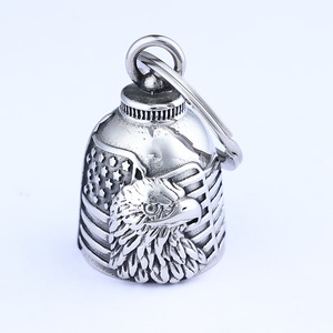 Cloche de moto vintage <span class=keywords><strong>en</strong></span> acier inoxydable avec logo personnalisé du fabricant, motif Aigle américain porte-bonheur - Product Image 5