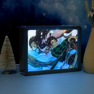 Lámpara de Escritorio LED con Figura de Anime Personalizada de <span class=keywords><strong>Demon</strong></span> <span class=keywords><strong>Slayer</strong></span>, Caja de Luz de Papel, Regalo para Fanáticos del Anime y <span class=keywords><strong>Manga</strong></span> - Product Image 3