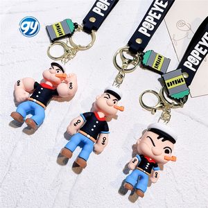 Llavero 3D de moda con figuras de acción mini de Popeye, Marinero Olíva y <span class=keywords><strong>Bluto</strong></span>, de PVC y silicona, lindos, kawaii y creativos, de Ganyuan, al por mayor - Product Image 6