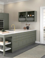 Meuble de cuisine haut de gamme, design complet, armoire modulaire de luxe avec écran vibrant