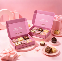 Boîte à biscuits et desserts en carton écologique, qualité alimentaire, emballage de boulangerie en gros, boîte à gâteaux, biscuits, beignets avec logo