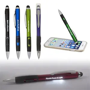Großhandel neue Werbung Werbe geschenk Multifunktion gedruckt benutzer definierte Logo aktiven Stift Kugelschreiber Touchscreen