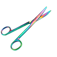 Ensemble d'instruments dentaires professionnels manuels réutilisables, ciseaux Mayo à lame en acier inoxydable tranchante, ciseaux de dissection TC à manche doré
