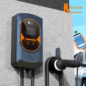 Pour chargeur de voiture électrique AC 22 kW 32 A, borne murale de type 2, station de recharge rapide pour voiture électrique murale, certifiée CE/12 mois - Product Image 2