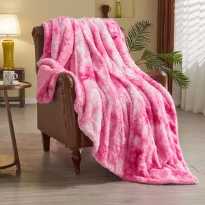 Luxury Plush Blanket Cozy Soft Fuzzy Faux Fur Throw Blanket For Couch Ideal Comfy Minky Blanket For Adults