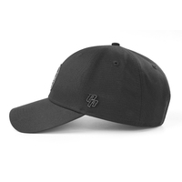 Casquette de baseball unisexe en toile respirante et imperméable, broderie personnalisée noire sportive avec lettres, offre spéciale
