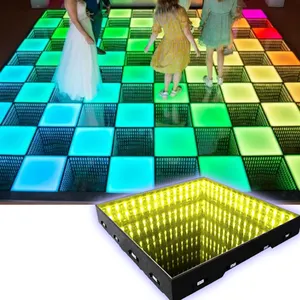 Kkmark Best Light up Infinity LED 3D Dance Floor per attrezzature per decorazioni musicali Infinity Mirror 3D LED Dance Floor