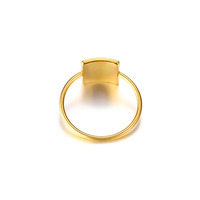 Chevalière Bague Or 18K pour Femme en Acier Inoxydable Minimaliste Déclaration Bague Gravée Bijoux Personnalisés Cadeau