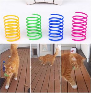 ของเล่นสุดสร้างสรรค์สำหรับแมว,ของเล่นแมวสปริงสีสันสดใสทนทานของเล่นแมวแบบโต้ตอบเพื่อฆ่าเวลาและรักษาความพอดี - Product Image 3