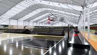 Tenda Sportiva Ricreativa Personalizzata a Grande Apertura in Alluminio 6061-T6 Impermeabile in PVC Certificata CE per Calcio e Basket