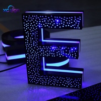 Enseigne lumineuse personnalisée haut de gamme multicolore avec logo rétroéclairé, IP65, LED, métal, transformateur AC/DC 3D, pour entreprises, maisons, bâtiments, mariages