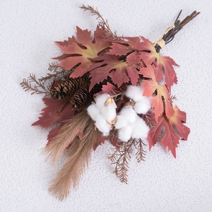 CallaFloral Maple Leaf Cotton <b>Artificial</b> Flower Decorative <b>Bouquet</b> For Home Wedding Decoration CF01199 - Product Image 3