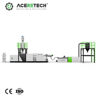 Nouvelle machine extrudeuse monovis entièrement automatique ASE pour plastiques ABS/PS, flocons d'ingénierie PE/PP, et granulateur à anneaux pour bouteilles PET et eau