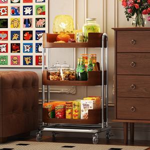 Carrito <span class=keywords><strong>de</strong></span> Almacenamiento Estilo Vintage para Aperitivos, Mueble <span class=keywords><strong>de</strong></span> Almacenamiento Móvil para Sala <span class=keywords><strong>de</strong></span> Estar, <span class=keywords><strong>Mesa</strong></span> <span class=keywords><strong>de</strong></span> Centro y Sofá, Aparador - Product Image 1