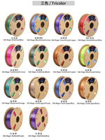 JIXIN OEM ODM produk laris filamen PLA 3D multiwarna 1.75mm filamen pencetak PLA pelangi 3D perubahan warna filamen PLA pelangi filame