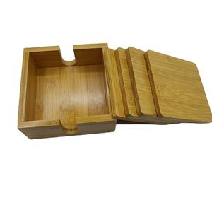 Posavasos de Bambú Grabados Personalizados al por Mayor, Juego de Posavasos Redondos y Cuadrados, Entrega Rápida, para Catering, Cafetería, <span class=keywords><strong>Bar</strong></span> - Product Image 5