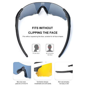 <span class=keywords><strong>Gafas</strong></span> de Sol Deportivas de Alta Gama, Polarizadas, <span class=keywords><strong>para</strong></span> Ciclismo y <span class=keywords><strong>Running</strong></span>, con Lentes de Espejo Antivaho, Fotocromáticas, Personalizadas OEM - Product Image 3