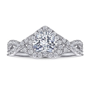 แหวนเงินแท้ 925 ชุบทองคำขาว ดีไซน์คลาสสิก รับรองโดย CMA ประดับเพชรทรงหัวใจและอินฟินิตี้ เหมาะสำหรับงานแต่งงานและงานปาร์ตี้ - Product Image 5