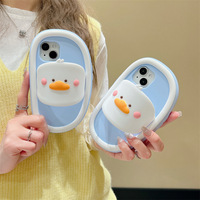 Casing Handphone Silikon Lucu Motif Kartun untuk Apple iPhone 15 14 13 12 Pro Max 11