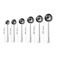 Cuillère doseuse en acier inoxydable de qualité alimentaire, design moderne et luxueux, à long manche, écologique, 5g 10g, avec clip