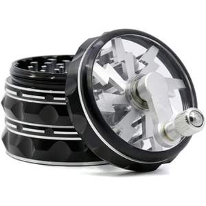 Meuleuse à manivelle de 2.5 pouces meilleur cadeau modèle noir avec couvercle supérieur transparent grande roue de disque de meulage portable pour le polissage - Product Image 1