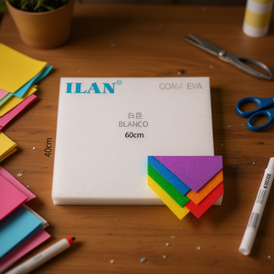 Foglio di Schiuma EVA ILAN 40x60cm Bianco Glitterato Materiale per Artigianato - Product Image 3