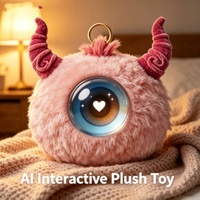 Giocattolo di Lusso AI in Peluche, Compagno Interattivo Multilingue con Voce Simulata, Bambola Ricaricabile Decorativa per Casa/Ufficio