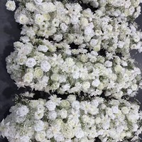 Fleurs artificielles en tissu de soie de la série blanche Alwaysbloom, de haute qualité, pour centres de table de mariage, hôtels, salles de banquet, arches et accents décoratifs