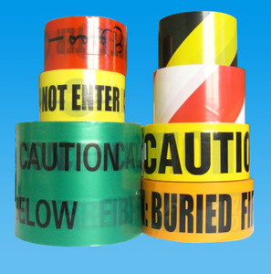 Huafeng Tùy chỉnh cao cấp màu vàng rào cản CAUTION <span class=keywords><strong>tape</strong></span> 3 inch x 1000 feet, cảnh báo điện màu vàng CAUTION PE cảnh báo Băng - Product Image 3