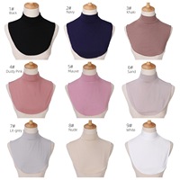 Sharut 2024 Vente en gros Hijab musulman Cache-cou Col roulé Femme Faux col de chemise Jersey de coton Col factice Col intérieur Confortable