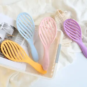 Gloway Manufacturer New Arrival Oem Girls Blow Drying 플라스틱 젖은 Dtangling 빗 타원형 벤트 샤워 Soft Hair Brush 대 한 Hair