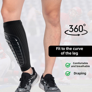 สนับแข้งน่องแบบระบายอากาศได้ น้ำหนักเบา ทำจากนีโอพรีน ลายรังผึ้ง ป้องกันการกระแทก พร้อมตัวล็อคแบบหัวเข็มขัด ใช้ได้ทั้งชายและหญิง - Product Image 5