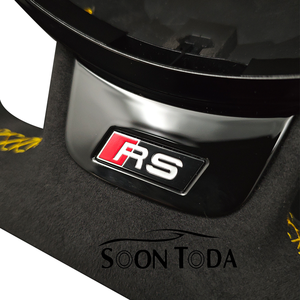 Volant semi-couvert en cuir suédé noir modifié pour <span class=keywords><strong>Audi</strong></span> A8 A3 A4 A5 A6 R8 C7 B6 B8 RS3 8V RS4 RS6 RS7 SQ5 Q3 Q5 Q7 TT <span class=keywords><strong>RS</strong></span> - Product Image 4