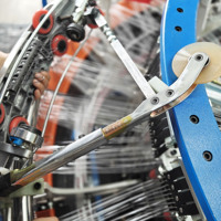 Tisserie circulaire à 6 navettes à suspension pour le tissage de tissus tubulaires de sacs FIBC Jumbo, à économie d'énergie